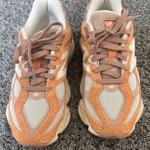 Stylish Orange and White Sneakers